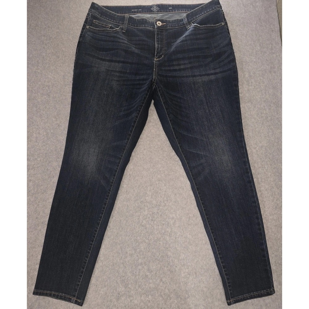 St. John's Bay 20W Jeans Skinny Leg EUC Stretchy  Plus Curvy Great Fit